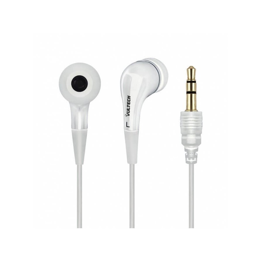 AURICOLARI EARPHONES VULTECH HD-01W REV. 2.1  BIANCHI 3,5MM.