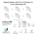 Ubiquiti LiteBeam LBE-5AC-23 X6 UNITS - CPE access point outdoor POE 5GHz AC 23dBi