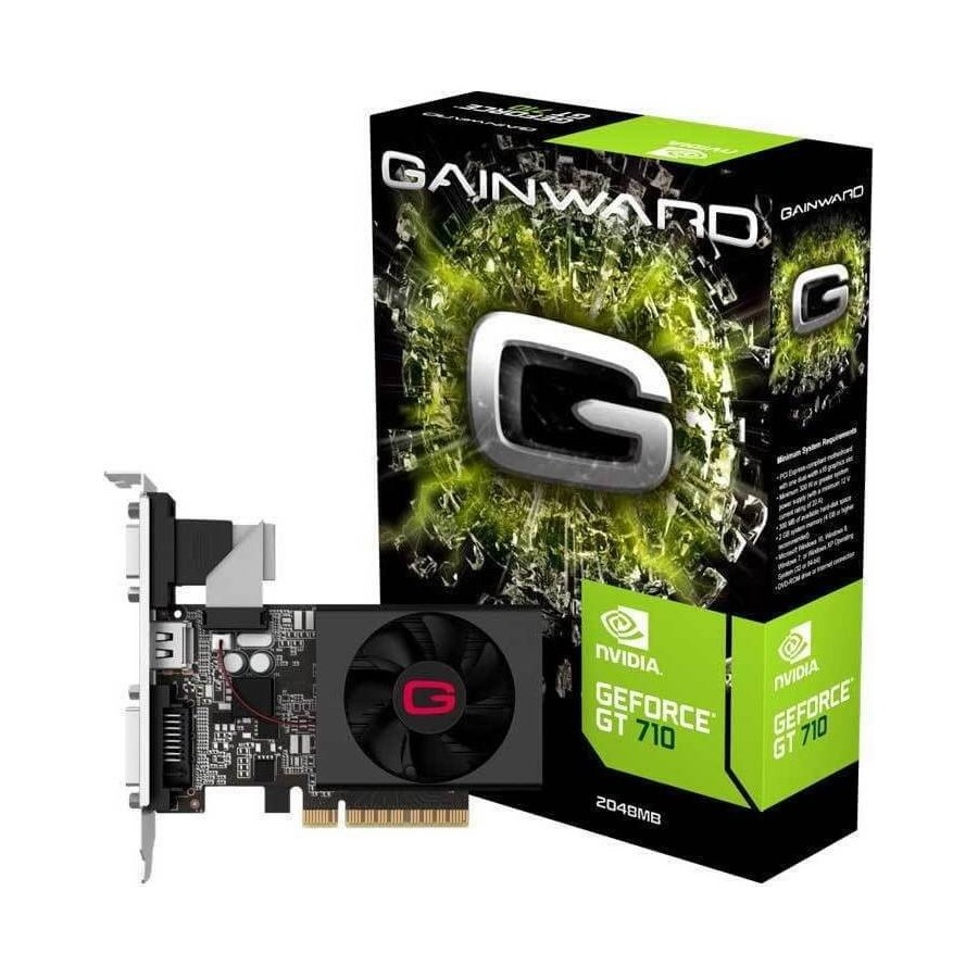 SCHEDA VIDEO 2GB GDDR5 GAINWARD GT710 DISSIPAZIONE ATTIVA