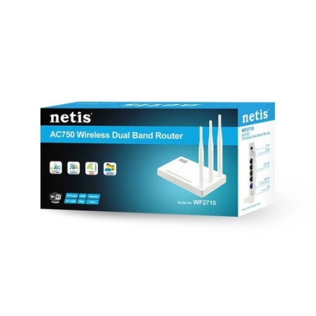NETIS WF2710 AC750 WIRELESS DUAL BAND ROUTER ACCESS POINT 2,4GHZ + 5GHZ