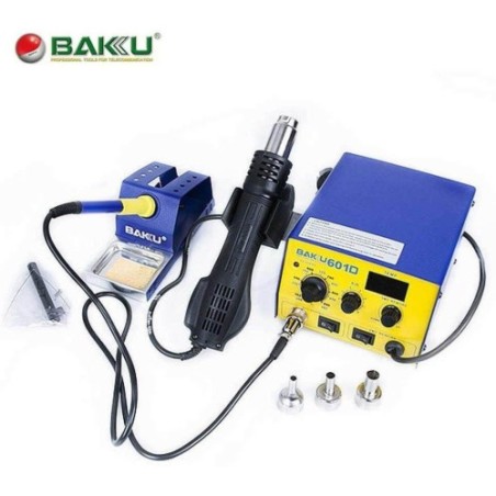 STAZIONE SALDANTE CON PISTOLA ARIA CALDA 500W BAKU BK-601D