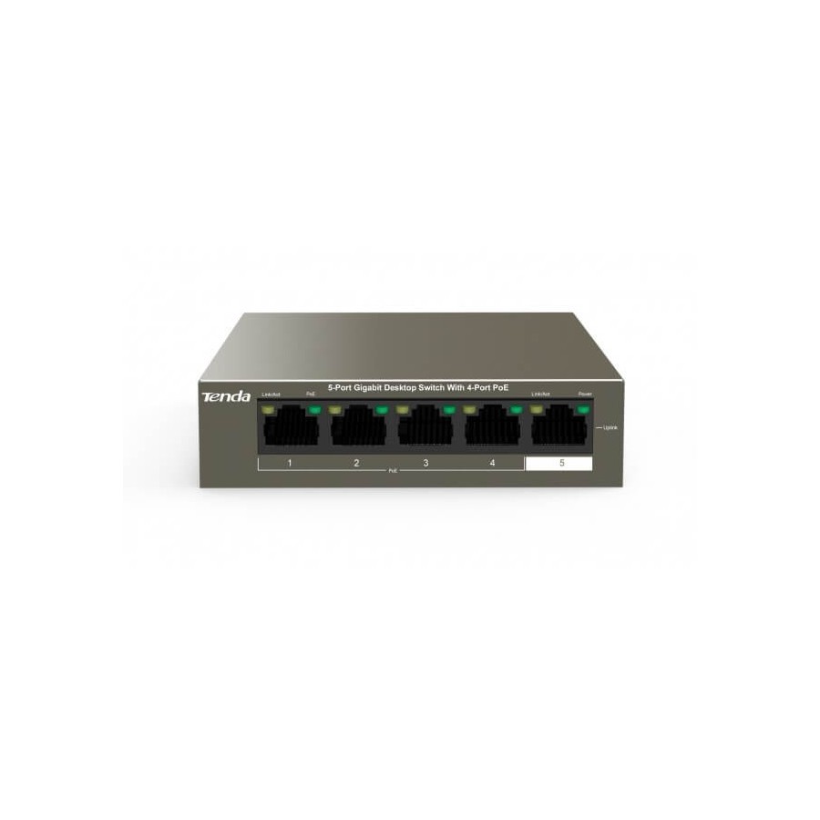 TENDA TEG1105P Switch Desktop 5 Porte 10/100/1000 con 4 Porte PoE