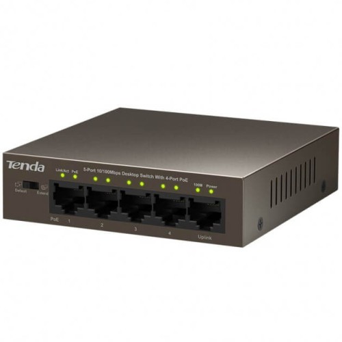 TENDA TEF1105P Switch Desktop 5 Porte 10/100 con 4 Porte PoE  63W