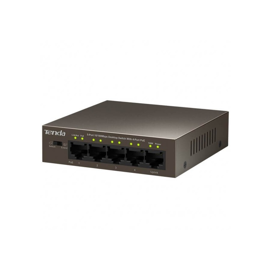 TENDA TEF1105P Switch Desktop 5 Porte 10/100 con 4 Porte PoE  63W
