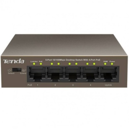 TENDA TEF1105P Switch Desktop 5 Porte 10/100 con 4 Porte PoE  63W