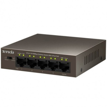 TENDA TEF1105P Switch Desktop 5 Porte 10/100 con 4 Porte PoE  63W