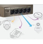 TENDA TEF1105P Switch Desktop 5 Porte 10/100 con 4 Porte PoE  63W