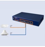 TENDA NT-TEF1108P Switch 8 Porte PoE IEEE 802.3af/at staffe rack 123W