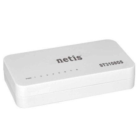 Netis ST3108GS Giga Switch Lan 8 Porte Ethernet 10/100/1000 Mbps Rj45 Sdoppiatore Hub