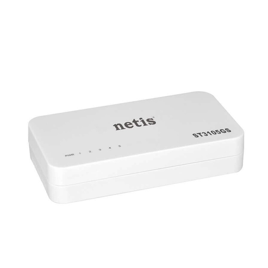 NETIS ST3105GS GIGABIT SWITCH LAN 5 PORTE ETHERNET 10/100/1000 MBPS RJ45 SDOPPIATORE HUB