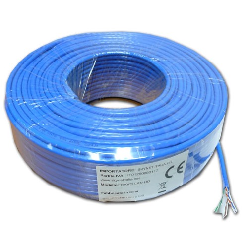 Matassa 100 metri cavo Lan UTPCat 6 per esterno