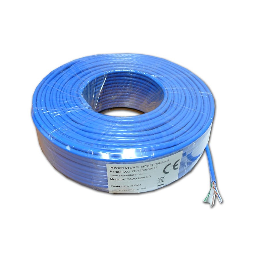 Matassa 100 metri cavo Lan UTPCat 6 per esterno