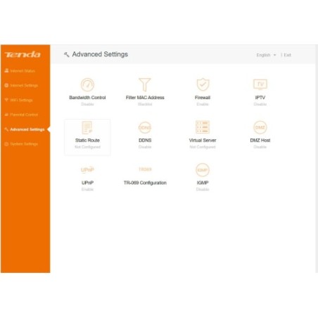 TENDA N300 router wireless 2.4 GHz, 300 Mb/s, 2T3R for ISP
