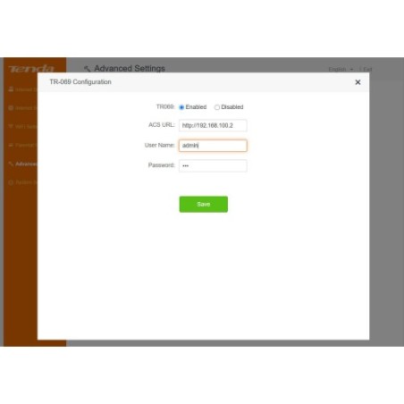 TENDA N300 router wireless 2.4 GHz, 300 Mb/s, 2T3R for ISP