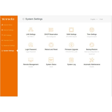TENDA N300 router wireless 2.4 GHz, 300 Mb/s, 2T3R for ISP