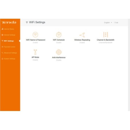 TENDA N300 router wireless 2.4 GHz, 300 Mb/s, 2T3R for ISP