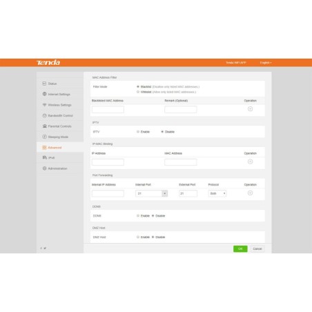 Tenda AC8 dual band gigabit wireless router AC1200