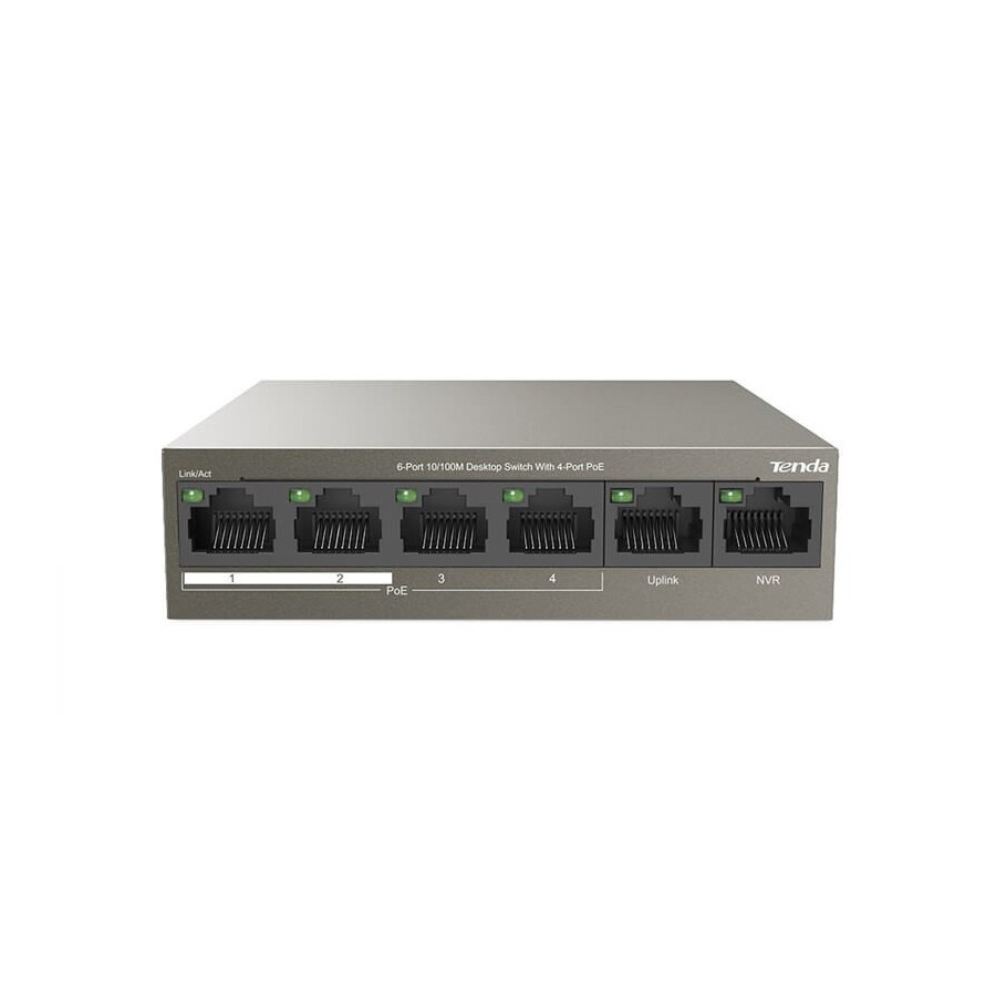 TENDA TEF1106P Switch Desktop 6 Porte 10/100 con 4 Porte PoE  63W