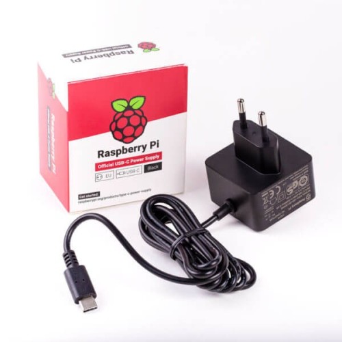 Raspberry Pi 4 Official Power Supply (5.1V – 3A) Black with EU Plug 1873417