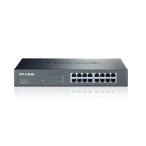 SWITCH DESKTOP E RACK 16 PORTE GIGABIT 10/100/1000MBPS TP-LINK TL-SG1016D