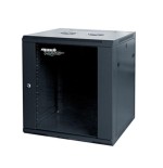 RACK A PARETE 12U 600x450x640 (1VEN,4MON.)LAT. REM. NERO
