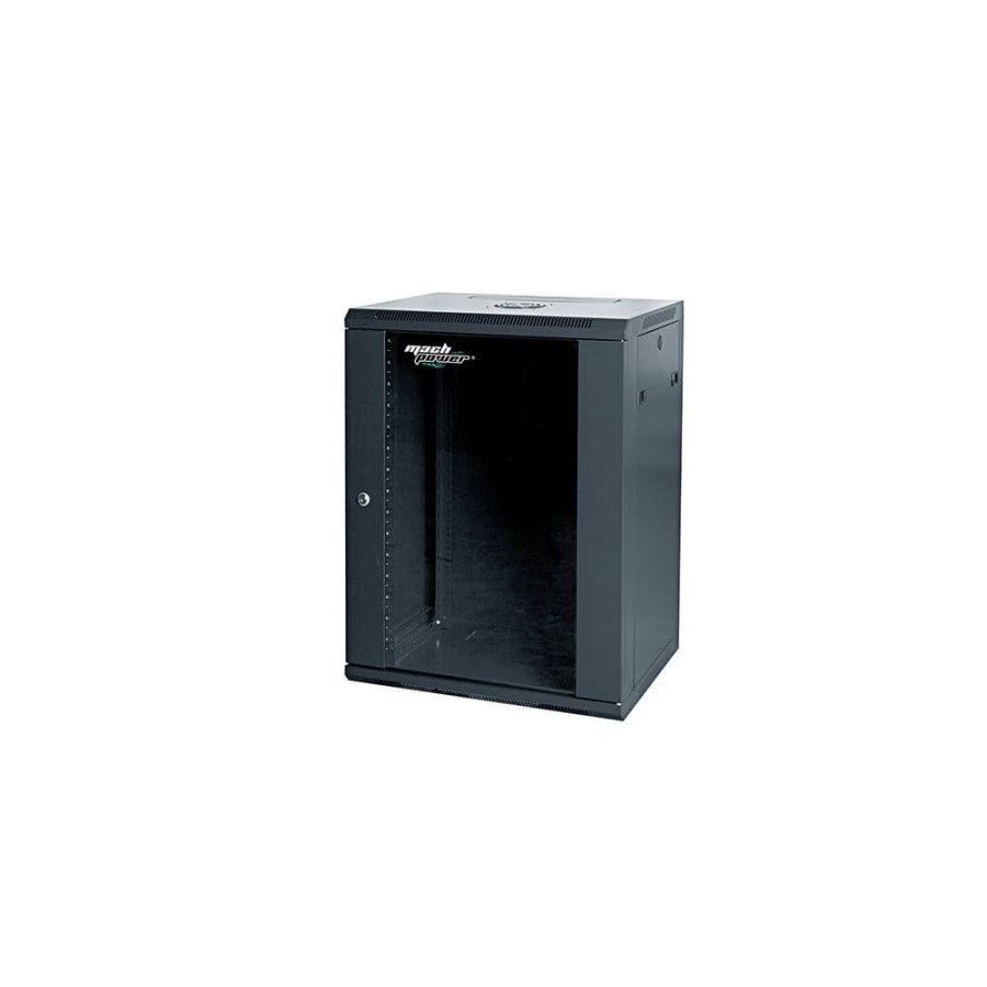 RACK A PARETE 15U 600x450x790 (1VEN,4MON.)LAT.REM., NERO