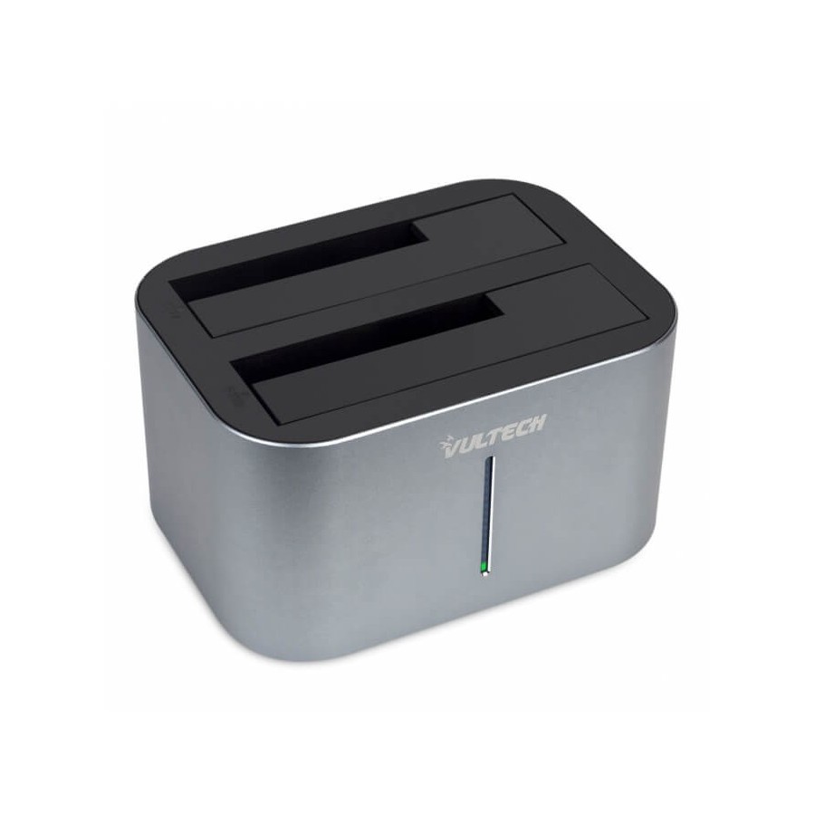 DOCKING STATION VULTECH DK2-USB3 IN METALLO SATA 2HDD TASTO CLONE USB 3.0