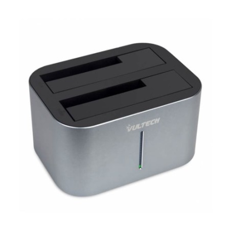 DOCKING STATION VULTECH DK2-USB3 IN METALLO SATA 2HDD TASTO CLONE USB 3.0