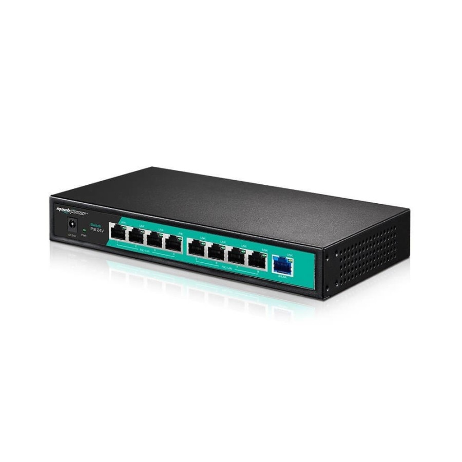 MACH POWER SWITCH 8*POE 10/100MBPS + 1*UPLINK 120W UNMANAGED SW-UF8P24-048