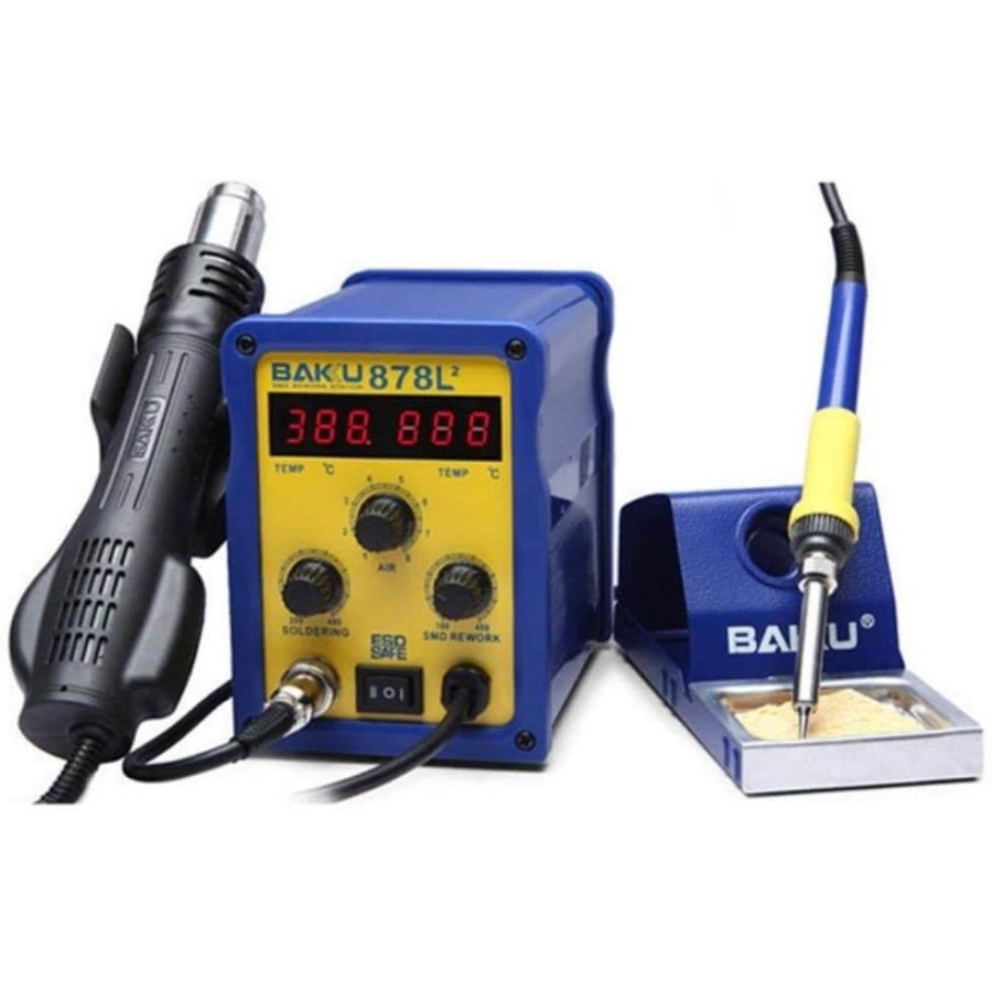 STAZIONE SALDANTE CON PISTOLA ARIA CALDA 700W BAKU BK-878L2