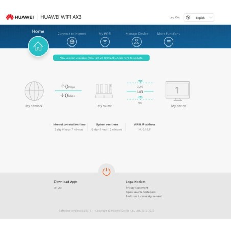 Huawei WS7100-20 wireless router AX3 dual core AX3000