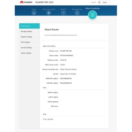 Huawei WS7100-20 wireless router AX3 dual core AX3000
