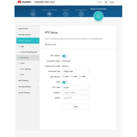 Huawei WS7100-20 wireless router AX3 dual core AX3000