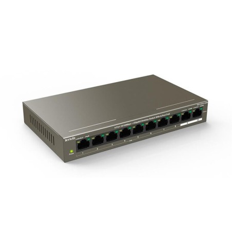 TENDA TEF1110P-8-102W 8-Port10/100Mbps+2 Gigabit Desktop Switch With 8-Port PoE