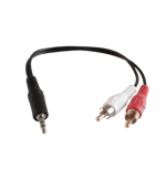 CAVO AUDIO STEREO VULTECH 3,5MM MASCHIO TO RCA MASCHIO CM. 25 (SC11302-1)