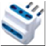 MACH POWER ADATTATORE TRIPLO SPINA 10A 2P+T - 3 PRESE 10/16A BIANCA MP-SA1025