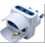 MACH POWER ADATTATORE TRIPLO SPINA 10A - 2 PRESE 10/16A E 1 PRESA SCHUKO BIANCA MP-SA1041