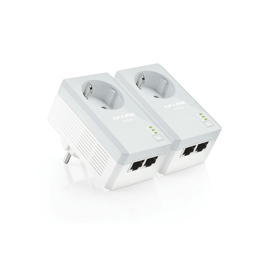 STARTER KIT POWERLINE AV600 CON 2 PORTE ETHERNET E PRESA PASSANTE TP-LINK TL-PA4020PKIT