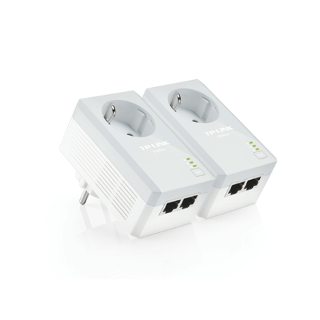 STARTER KIT POWERLINE AV600 CON 2 PORTE ETHERNET E PRESA PASSANTE TP-LINK TL-PA4020PKIT