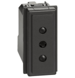 L.NOW - PRESA 2P+T 10A 250VAC NERA