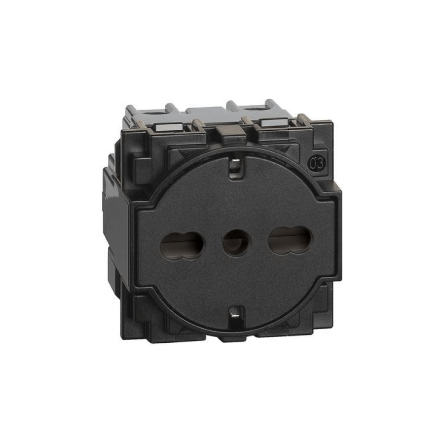 L.NOW - PRESA FLAT 16A STD GER/ITA NERA