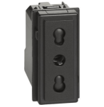 L.NOW - PRESA 2P+T 10/16A 250VAC BIPASSO NERA