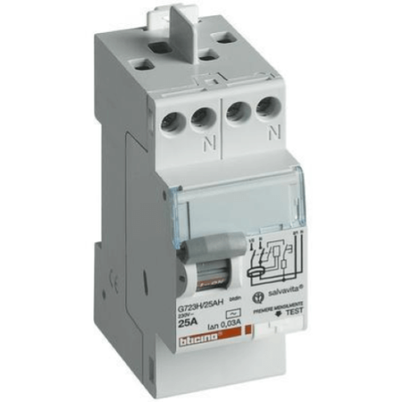 BTDIN - DIFFERENZIALE PURO AC 2P 25A 30MA