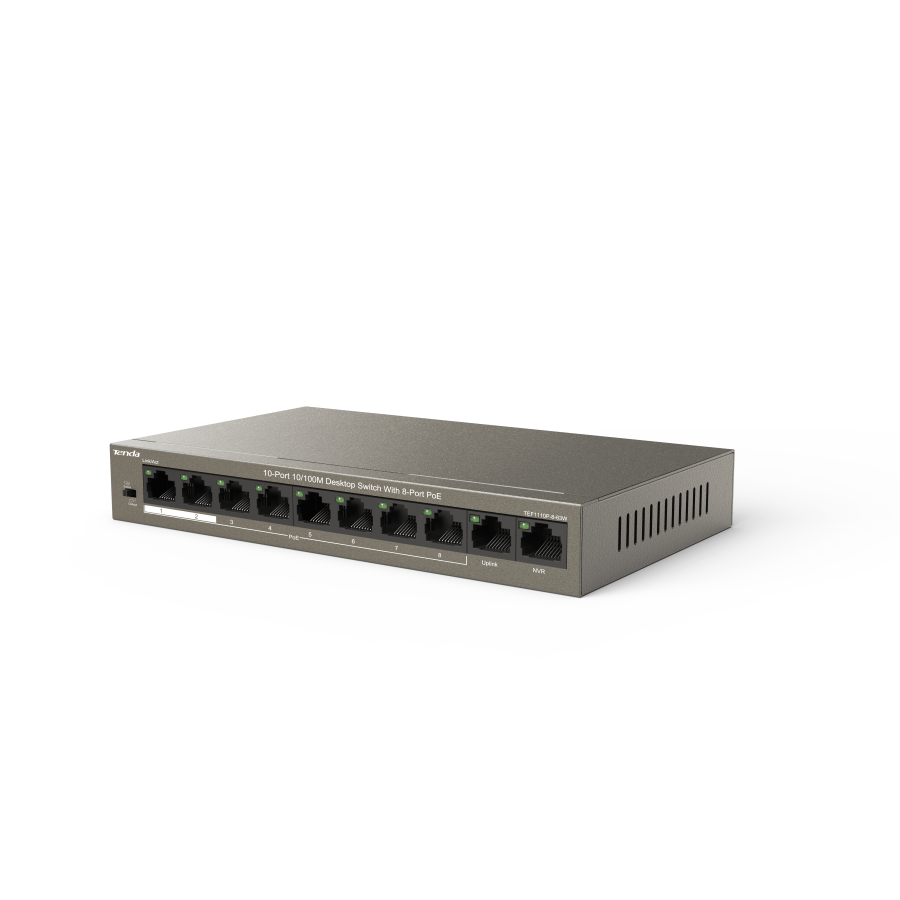 TENDA TEF1110P-63W 8-Port10/100Mbps POE + 2 port