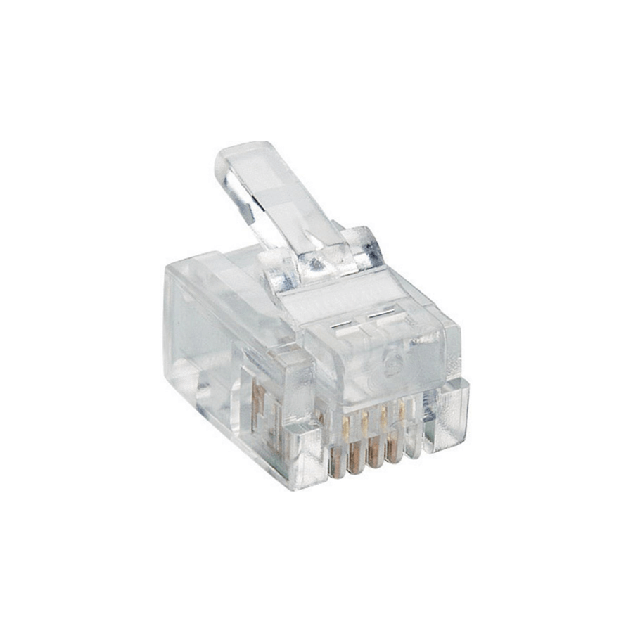MACH POWER CONNETTORI PLUG TELEFONICO RJ11 6P4C (CONF. 50PZ) CV-LAN-054