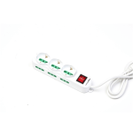 MACHPOWER MULTIPRESA 9 POSTI, 3 SCHUKO/BIPASSO E 6 BIPASSO CON INTERRUTTORE - SPINA ITA MP-3077