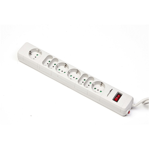 MACHPOWER MULTIPRESA 8 POSTI, 4 SCHUKO/BIPASSO E 4 BIPASSO CON INTERRUTTORE - SPINA ITA MP-3080