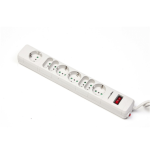 MACHPOWER MULTIPRESA 8 POSTI, 4 SCHUKO/BIPASSO E 4 BIPASSO CON INTERRUTTORE - SPINA ITA MP-3080