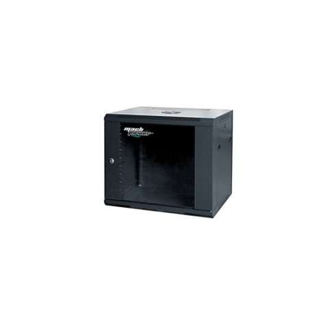 RACK A PARETE 9U 600x450x500 (1VEN,4MON.)LAT. REM., NERO