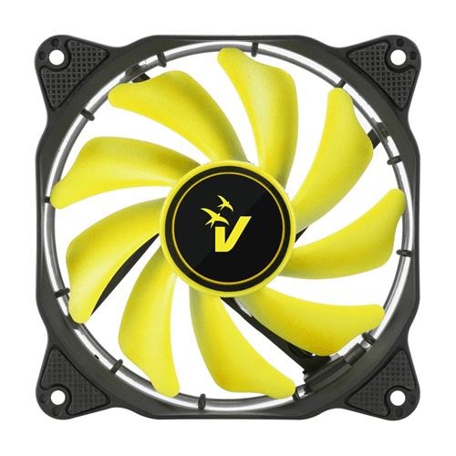 VENTOLA ADDIZIONALE PER CASE 12CM CON ILLUMINAZIONE HALO LED GIALLO